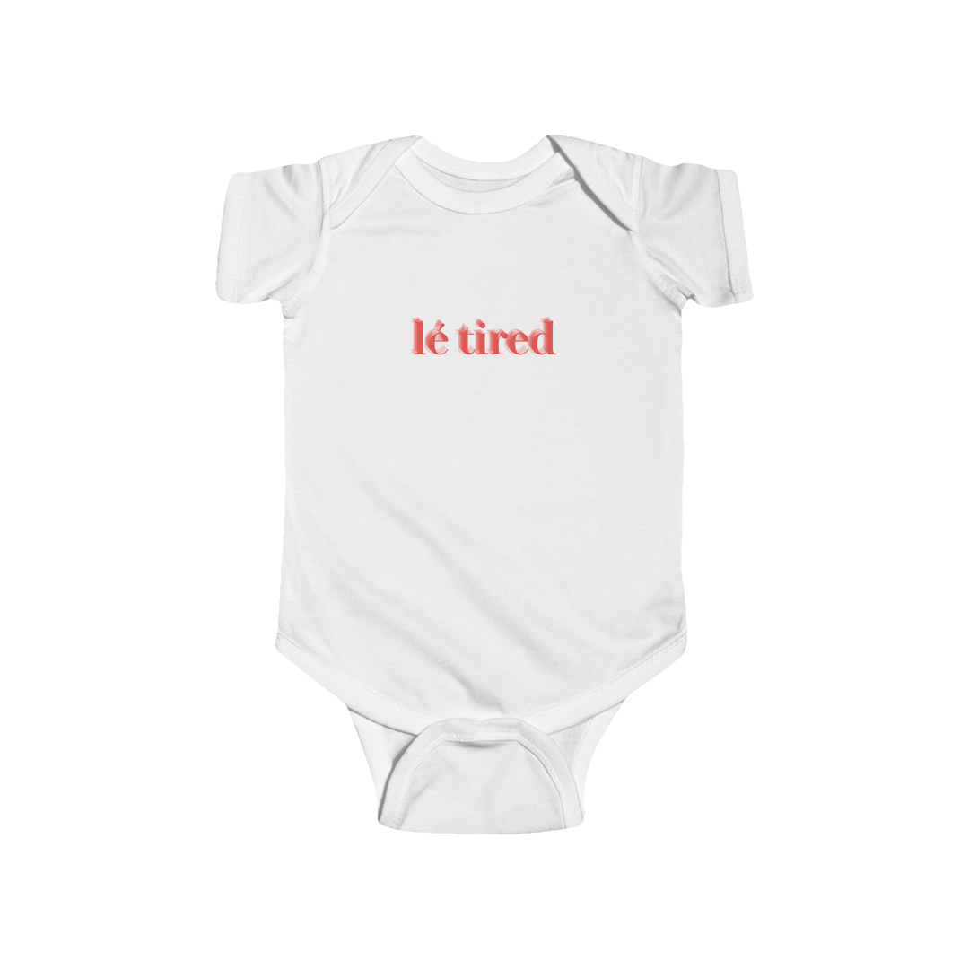 Lé Tired LOGO BABY - Infant Fine Jersey Bodysuit